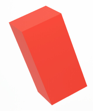 A red shape